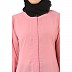Casual front open abaya- Baby Pink